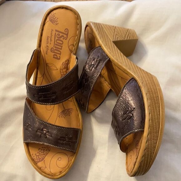TSONGA PEWTER/BRONZE MULES.  LIGHTWEIGHT.  COMFY.  NEW - Picture 1 of 10